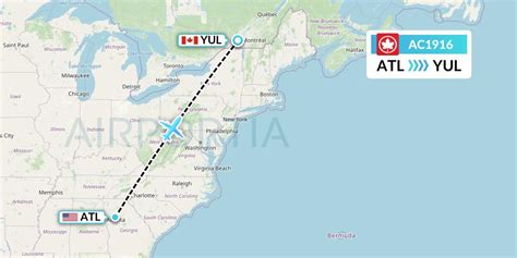 AC1916 Flight Status Air Canada Atlanta To Montreal ACA1916