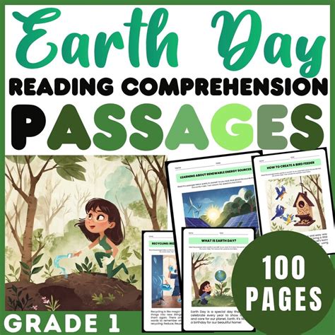 Earth Day Reading Comprehension Passages With Questions For Grade 1