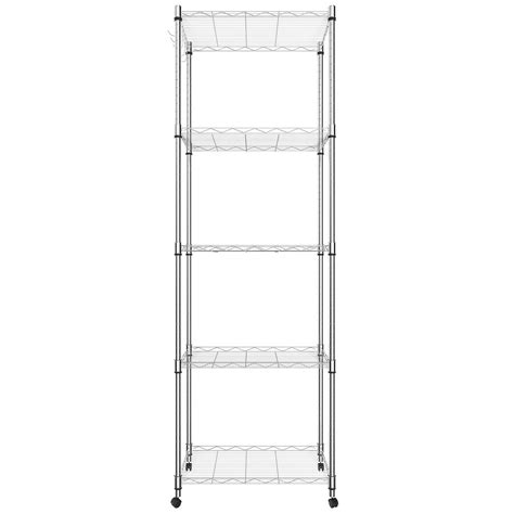 Homdox 5 Tier Steel Wire Shelving Unit Chrome Shelves Heavy Duty Rack