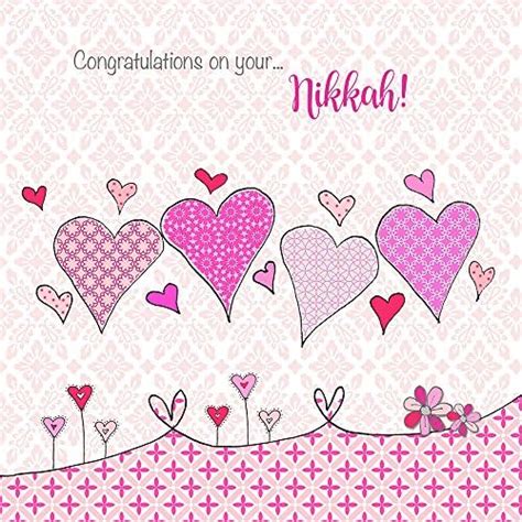 Congratulations On Your Nikkah Islamic Card Muslim Wedding Marriage