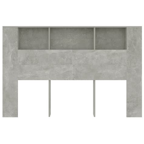 ABB Armoire de tête de lit Gris béton 160x18 5x104 5 cm Qqmora