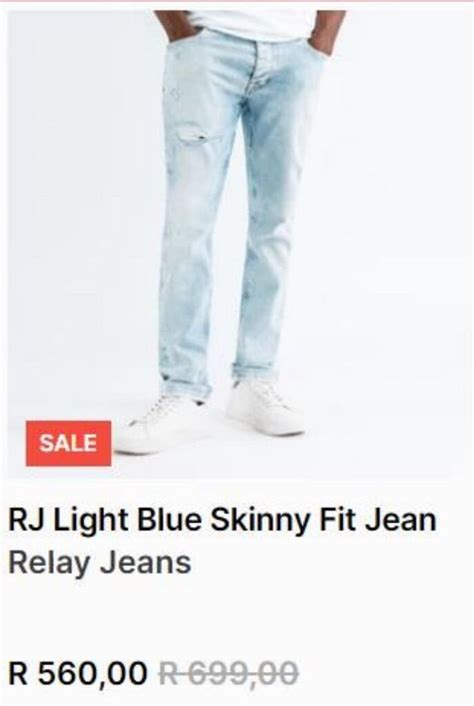 Rj light blue skinny fit jeans relay jeans offer at Markham