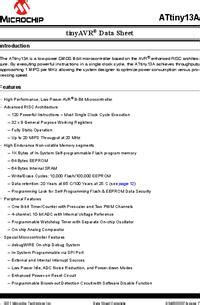 ATTINY13A SN AVR AVR ATtiny Microcontroller IC 8 Bit 20MHz 1KB 512 X