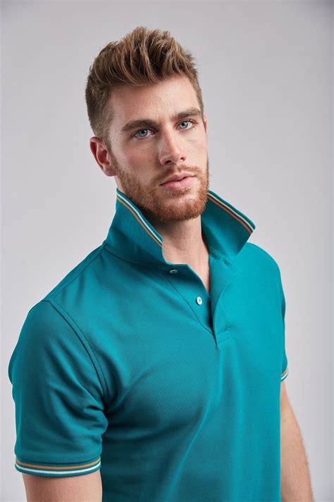 Polo Luxé Quetzal Green Polo Shirt Outfits Preppy Men Popped Collar