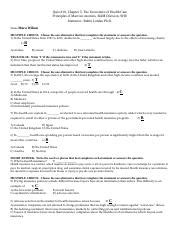 Chapter 10 Quiz Answers DW Docx Quiz 10 Chapter 5 The Economics Of