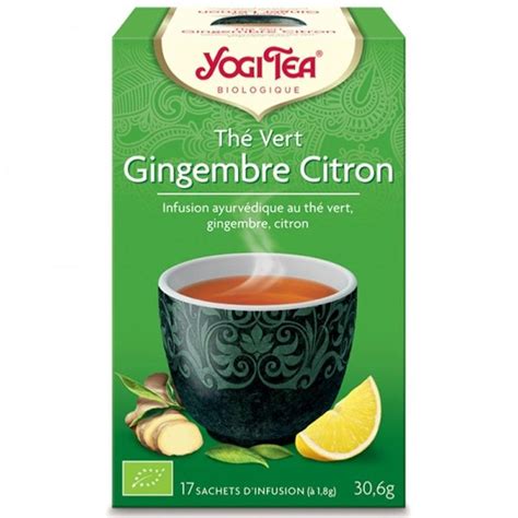 Yogi Tea thé vert gingembre citron composition Espace Produits Bio