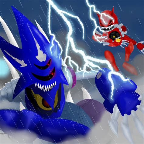 Metal Overlord vs. Metal Sonic Kai by TheCakeee on DeviantArt