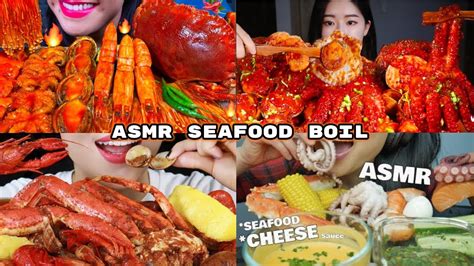 Asmr Seafood Boil Mukbang Compilation Youtube