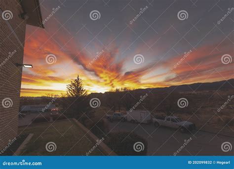 Sunrise Over Colorado Mountain Range Stock Photo - Image of valley ...