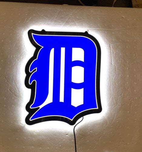 Detroit Tigers 2d Led 20 Neon Sign Lamp Light Hanging Nightlight Decor Ey Ebay