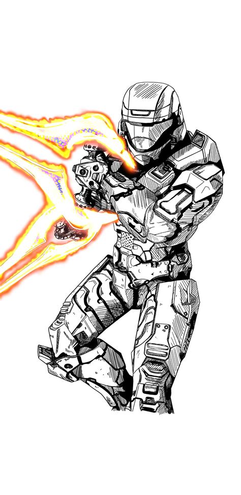 Halo Spartan Drawing Simple