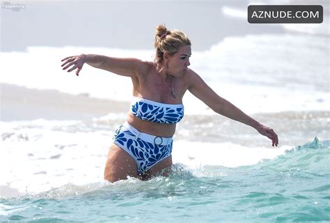 Claire Sweeney Sexy Spotted Showing Off Her Attractive Bikini Body In Barbados Beach Aznude