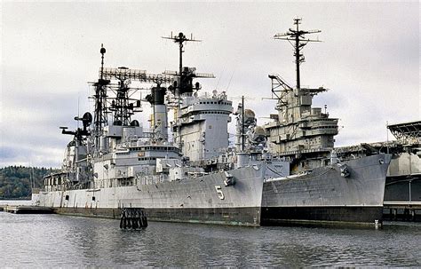 Uss Oklahoma City Clg 5 Uss Chicago Cg 11 And Uss Hornet Cvs 12