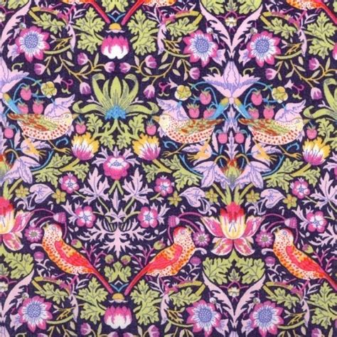 Strawberry Thief Pink And Purple Morris Design Liberty Of London