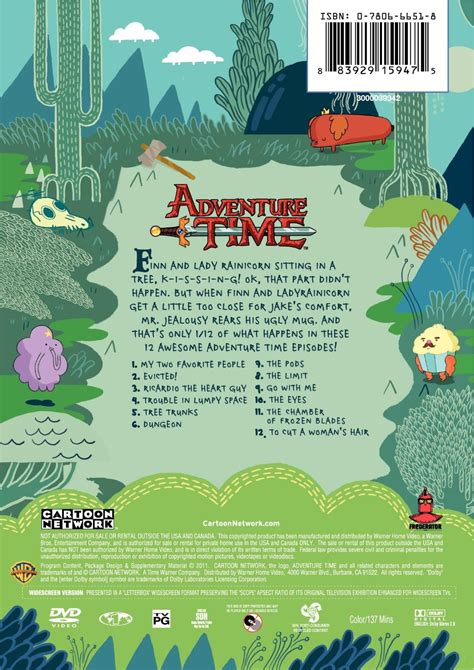 Adventure Time DVD back cover Adventure Time Dvd, Action Adventure ...