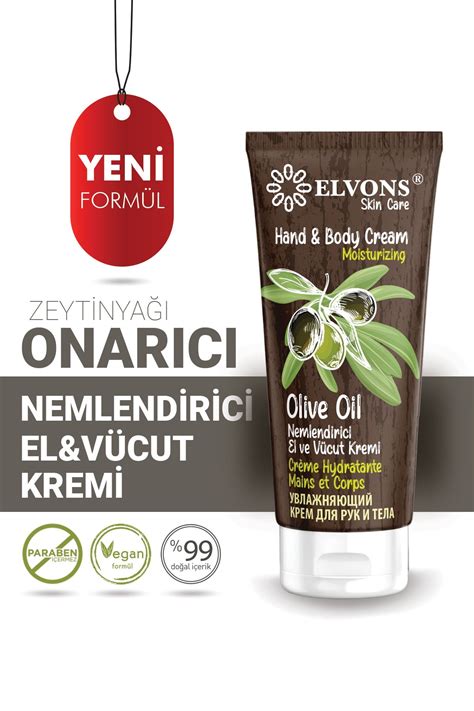Elvons Nemlendirici Onarıcı El Ve Vücut Kremi - Zeytinyağı Özlü - 100 ...