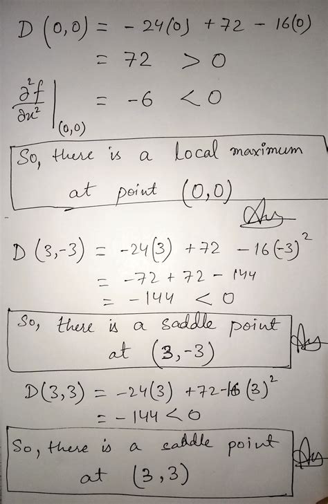 Solved Vector Calculus Find And Classify The Critical Points Of The