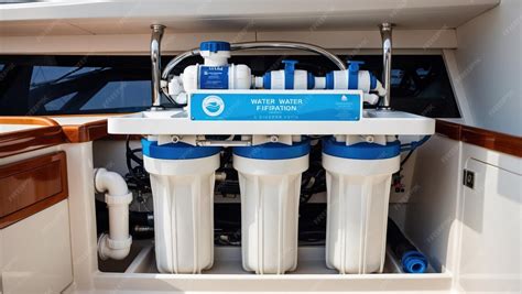 Sistema De Filtração De Agua - Um moderno sistema de filtração de água instalado sob um armário de ...