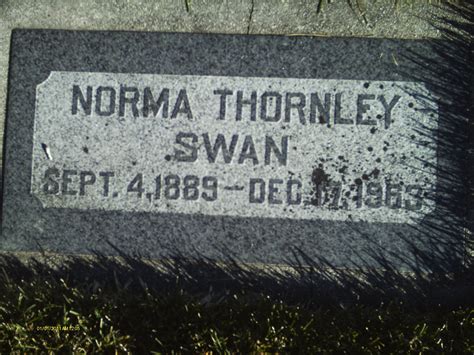 Norma King Thornley Swan 1889 1963 Memorial Find A Grave