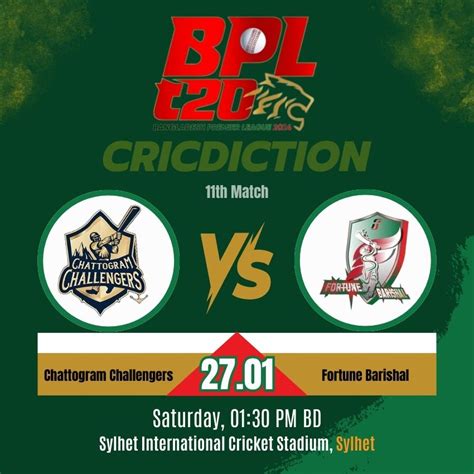 Match Preview – Chattogram Challengers vs Fortune Barishal, Bangladesh Premier League 2024, 11th ...