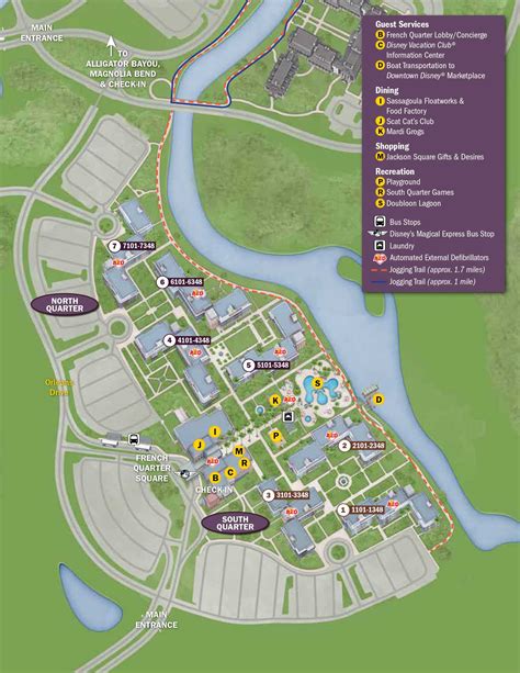 2013 Port Orleans French Quarter guide map - Photo 2 of 2