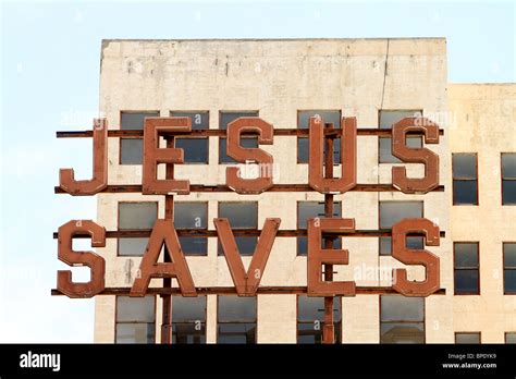 Jesus Saves Sign Stock Photo - Alamy