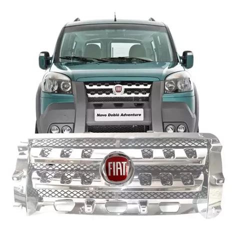 Grade Radiador Doblo Adventure Cromado E Emblema