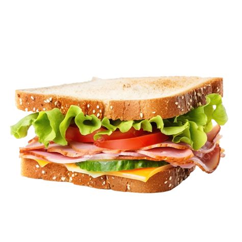 Cheese Ham Sandwich With Vegetable Lettuce Vegetable Fast Png