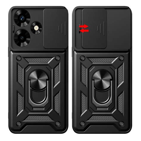 Armor Shockproof Phone Case For Infinix Hot 30 4g Case Camera Protect Ring Holder Back Cover