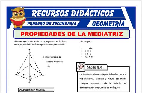 Propiedades De La Mediatriz Para Primero De Secundaria Recursos 2023