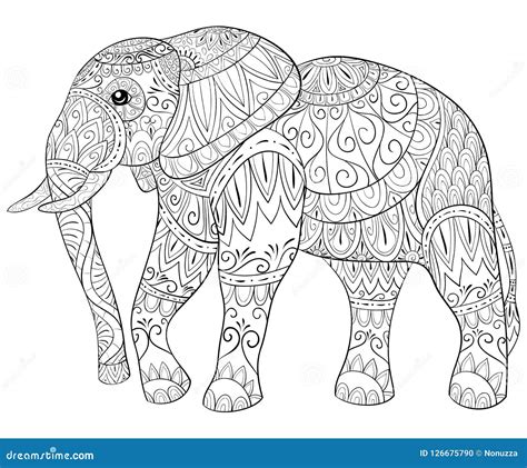 Adult Coloring Pages Elephants