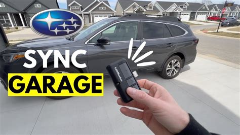 Subaru Garage Door Opener Programming Homelink Youtube Garage Door