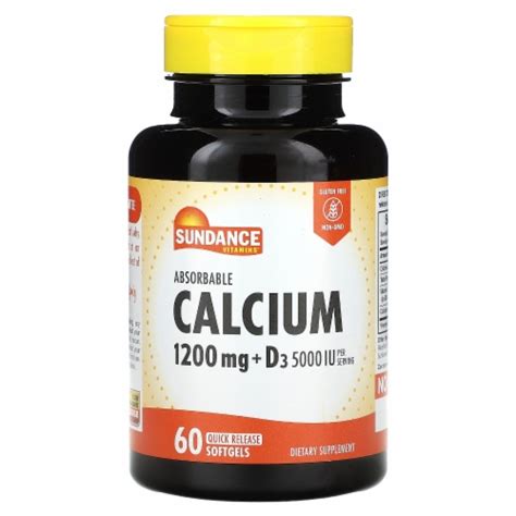 Sundance Vitamins Absorbable Calcium D3 60 Quick Release Softgels 60 Count Fred Meyer