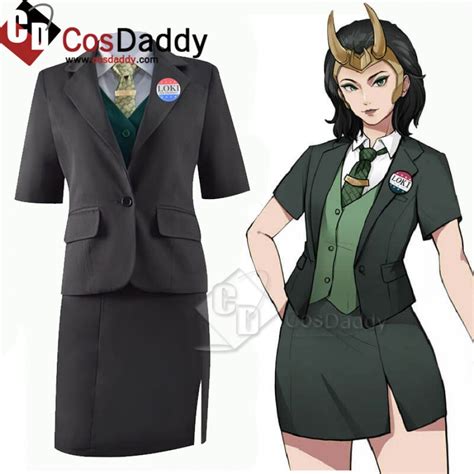 2021 Lady Loki Costume Female Loki Cosplay Costume Uniform for Sale