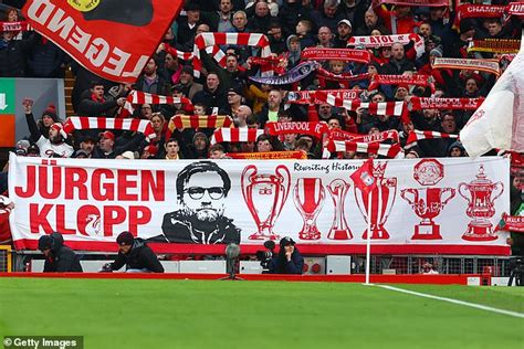 Jurgen Klopp Draws A Heart On His Chest To Show His Appreciation For Emotional Anfield Support