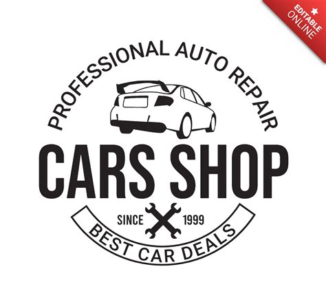 Auto Car Repair Shop Logo Design Template | Free Design Template