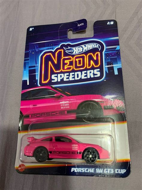 Hot Wheels Neon Speeders Porsche 911 GT3 Cup Hotwheels Hobbies Toys Toys Games On Carousell