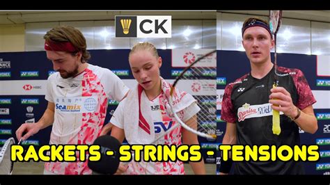 Badminton Racket Strings Tensions Of Pro Players From Denmark