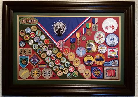 Patch Display Like how the sash is included, gives color & visual interest | Boy scout badges ...