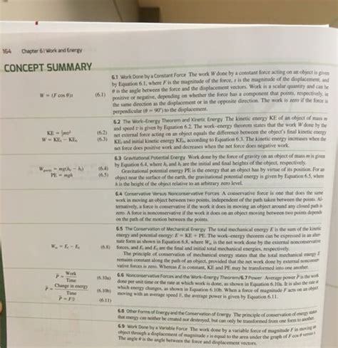 Chapter 6 Work And Energy Flashcards Quizlet