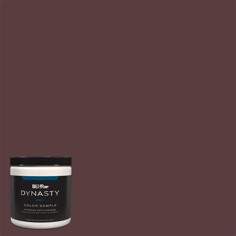 BEHR DYNASTY 8 Oz PPU1 02 Divine Wine Satin Enamel Stain Blocking