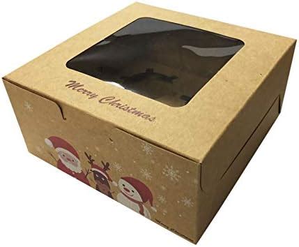 Amazon One More Brown Bakery Boxes With Pvc Window For Pie And