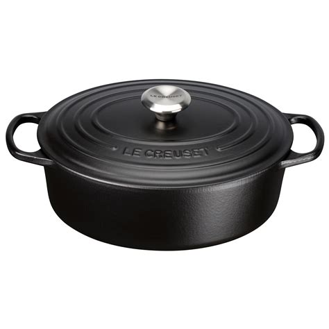 Le Creuset Signature Gourmet Bräter oval 27 cm schwarz