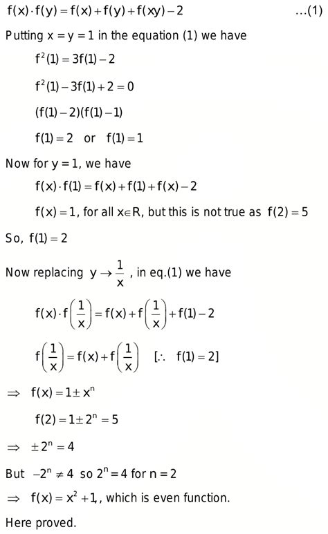 Functions If F X Is A Polynomial Satisfying F X F Y F X F Y F Xy 2 For All X Y