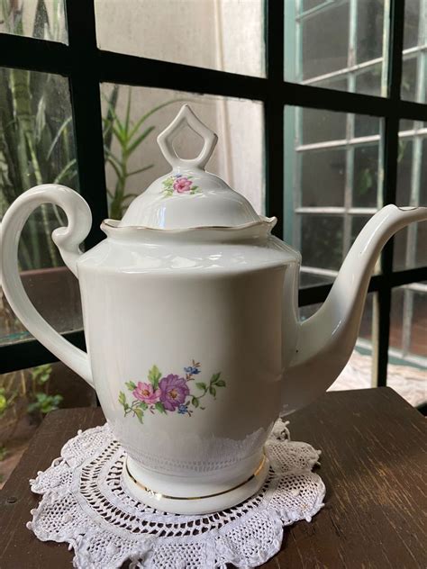 Bule Grande de Porcelana Steatita Antigo Móvel de Antiquário Steatita