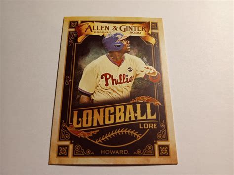 2020 Topps Allen And Ginter Longball Lore LL19 Ryan Howard EBay