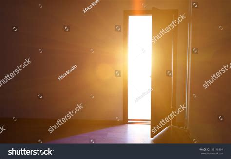 Open Door Bright Light Outside Stock Photo 183148364 Shutterstock