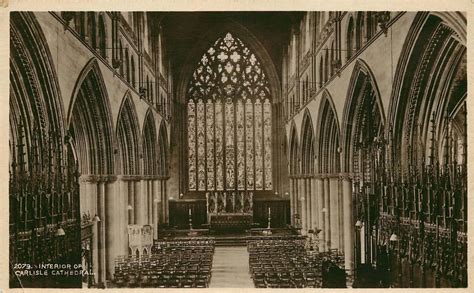 1933 PHOTO POSTCARD CARLISLE CATHEDRAL INTERIOR ENGLAND UK