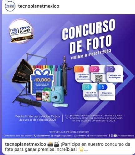 Concurso de Foto y Reels Tecnoplanet Gana cámaras equipo de video y