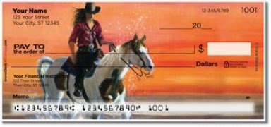 Horse Checks | Western Cowboys & Rodeos Check Designs